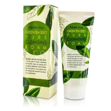 FarmStay Green Tea Seed Premium Moisture Foam Cleansing - Пенка для умывания с экстрактом семян зеленого чая, 100 мл