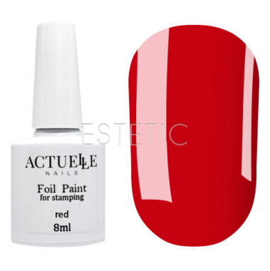 Actuelle Nails Лак-краска для стемпинга Red (красный), 8 мл