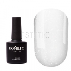 Топ Komilfo No Wipe Milky Diamond Top молочный с бриллиантовыми блесточками, 8 мл