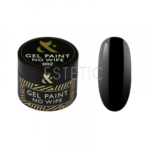 F.O.X Gel Paint No Wipe №002 - Гель-краска без липкого слоя (черный), 5 мл
