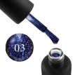 Гель-лак Edlen Professional Peacock №003 (синій електрик, з блискітками та шиммером), 8мл