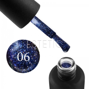 Гель-лак Edlen Professional Peacock №006 (синий, с блестками и шиммером), 8мл