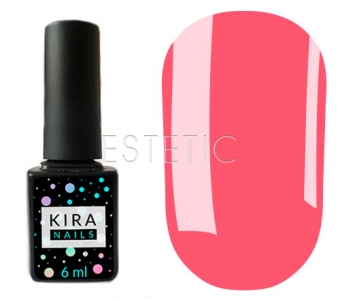 Гель-лак Kira Nails №096 (дуже яскравий рожевий, неоновий, емаль), 6 мл