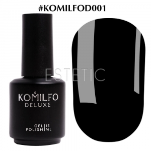 Гель-лак Komilfo Deluxe Series №D001 (черный, эмаль),15 мл