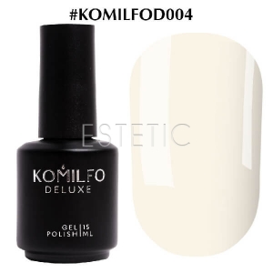 Гель-лак Komilfo Deluxe Series №D004 (кремово-сірий, емаль),15 мл