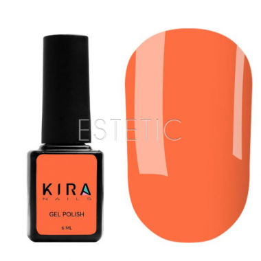 Гель-лак Kira Nails №107 (морквяний, емаль, неоновий), 6 мл