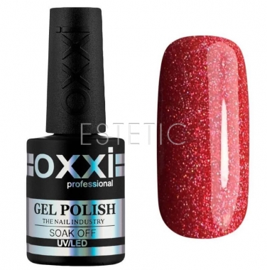 Гель-лак OXXI Professional №204 (світло-червоний, з блискітками), 10мл