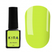 Гель-лак Kira Nails №123 (светло-салатовый, эмаль, неоновый), 6 мл