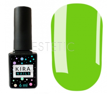 Гель-лак Kira Nails №125 (приглушений світло-зелений, емаль), 6 мл