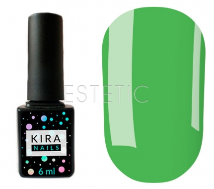 Гель-лак Kira Nails №126 (приглушенный зеленый, эмаль), 6 мл