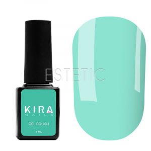 Гель-лак Kira Nails №129 (бірюзовий, емаль), 6 мл