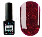 Гель-лак Kira Nails Shine Bright №SB011 (красный с блестками), 6 мл