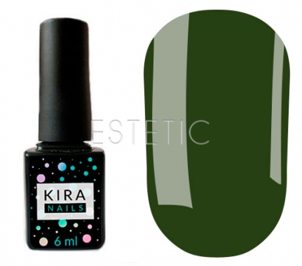 Гель-лак Kira Nails №148 (темно-зеленый, эмаль), 6 мл