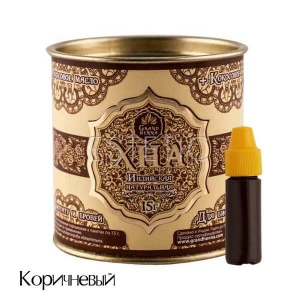 Grand Henna Хна для окрашивания бровей и биотатуажа (коричневый), 15 г