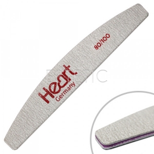 Heart Пилка для нігтів Half  80/100, сіра