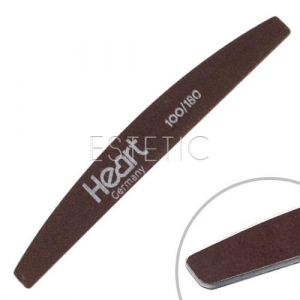 Heart Пилка для ногтей Half TITAN Brown 100/180, толщина 2мм, коричневая (подлежит многоразовой дезинфекции)