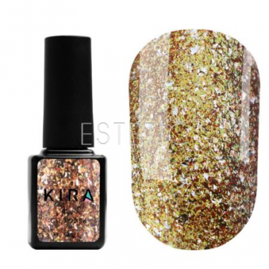 Гель-лак Kira Nails Shine Bright №SB006 (бронза с блестками), 6 мл