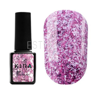 Гель-лак Kira Nails Shine Bright №SB008 (рожевий з блискітками), 6 мл