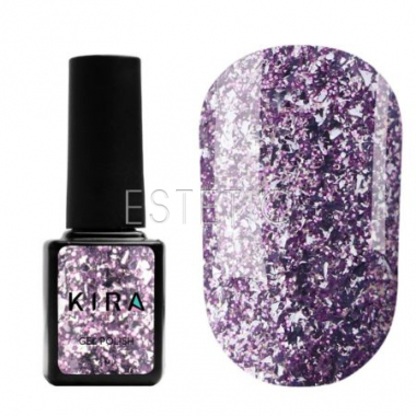 Гель-лак Kira Nails Shine Bright №SB009 (сиреневый с блестками), 6 мл