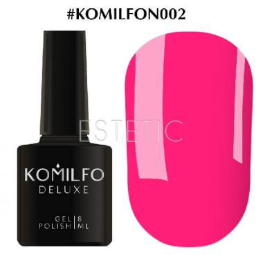 Гель-лак Komilfo DeLuxe Series №N002 (яскраво-рожевий, неоновий), 8 мл