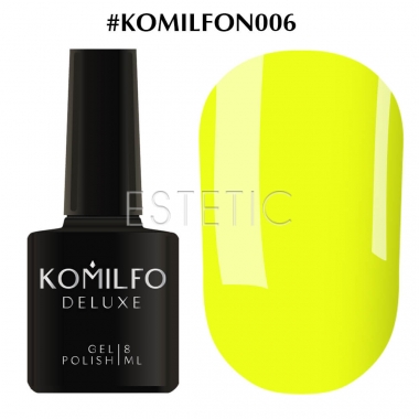 Гель-лак Komilfo DeLuxe Series №N006 (желтый, неоновый), 8 мл