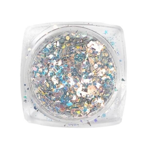 Komilfo блесточки MIX chameleon 001, микс размеров, (серебряный/оранжевый/голубой), 1,5 г