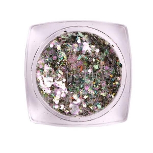 Komilfo блесточки MIX chameleon 007, микс размеров (зеленый/розовый/золотой), 1,5 г