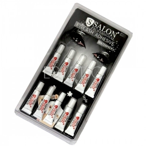 Salon Professional Клей для накладних вій водостійкий (прозорий), 10шт х 1г