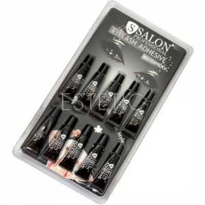 Salon Professional Клей для накладних вій водостійкий (чорний), 10шт х 1г