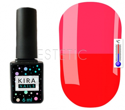 Гель-лак Kira Nails Termo №T11 (красный, при нагревании ярко-розовый), 6 мл