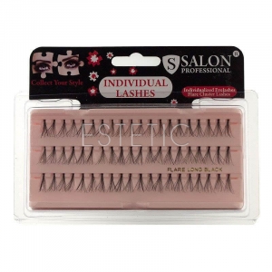 Salon Professional Ресницы пучковые LONG (длинные), черные