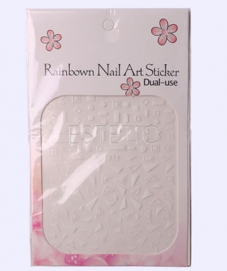 Komilfo Nail Art Sticker - наклейки для дизайну нігтів F214 білі