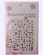 Komilfo Nail Art Sticker - наклейки для дизайну нігтів F214 срібло