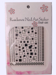 Komilfo Nail Art Sticker - наклейки для дизайну нігтів F306 квадратики, срібло