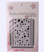 Komilfo Nail Art Sticker - наклейки для дизайну нігтів F306 квадратики, чорні