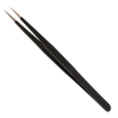 Пинцет Salon Professional для наращивания ресниц, черный, прямой, 12 см