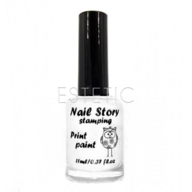 Nail Story Лак для стемпинга (белый), 11 мл