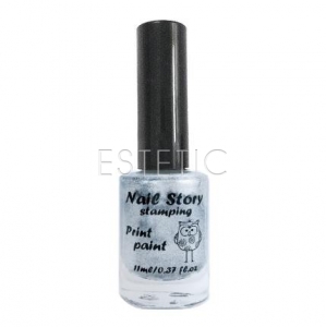 Nail Story Лак для стемпінгу Shine (срібло), 11 мл