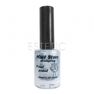 Nail Story Лак для стемпінгу Shine (срібло), 11 мл