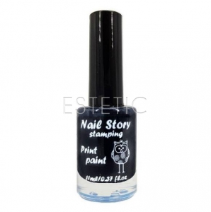 Nail Story Лак для стемпінгу (чорний), 11 мл