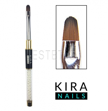 Kira Nails Пензлик для гелю Gel oval 6 (Nylon)