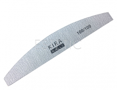 Kira Nails Пилка 100/100 Half Grey, сіра