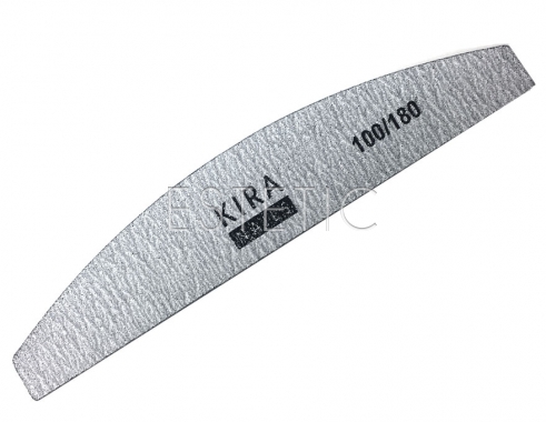 Kira Nails Пилка 100/180 Half Grey, серая