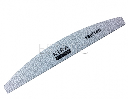 Kira Nails Пилка 180/180 Half Grey, сіра 