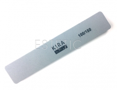 Kira Nails Шлифовщик 100/180 прямоугольный серый, 17,8 см