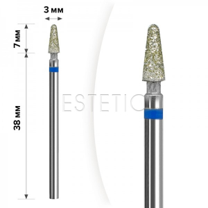 mART Насадка алмазна М-002 Конус тупий Blue 3*7 мм (середня)