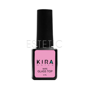 Kira Nails Wipe Glass Top Закрепитель для гель-лака с липким слоем, 6 мл