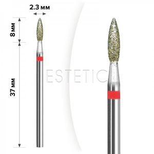 mART Насадка алмазна М-008 Полум'я Red 2,3*8 мм (м'яка)