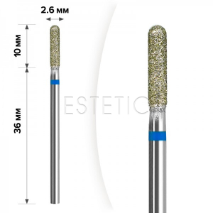 mART Насадка алмазна М-011 Циліндр Blue 2,6*10 мм (середня)
