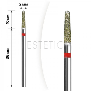 mART Насадка алмазна М-012 Конус заогруглений Red 2*10 мм (м'яка)